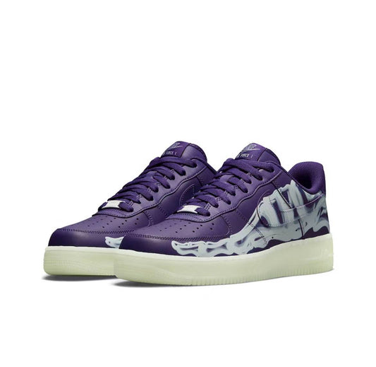 Nike Air Force 1 Low ’07 QS Purple Skeleton Halloween