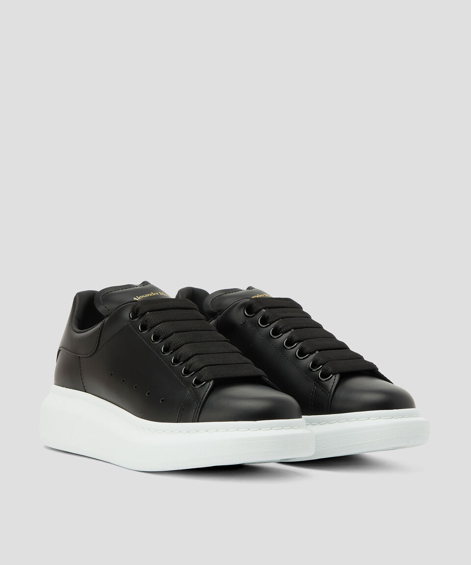 Alexander McQueen – Black Leather / White Sole