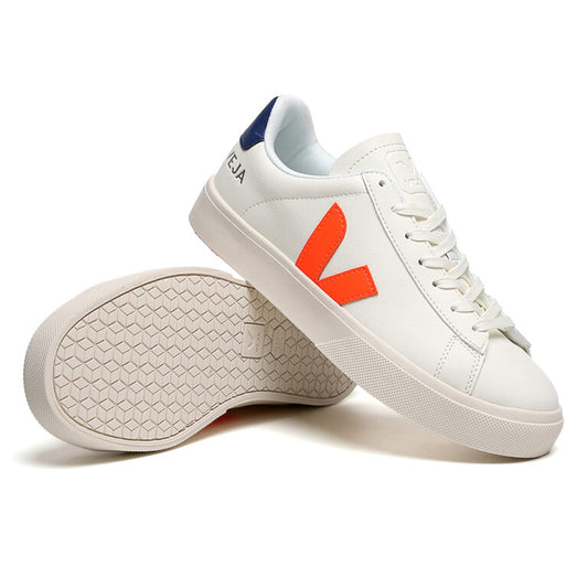 Veja Campo Low Chromefree White Fluorescent Orange