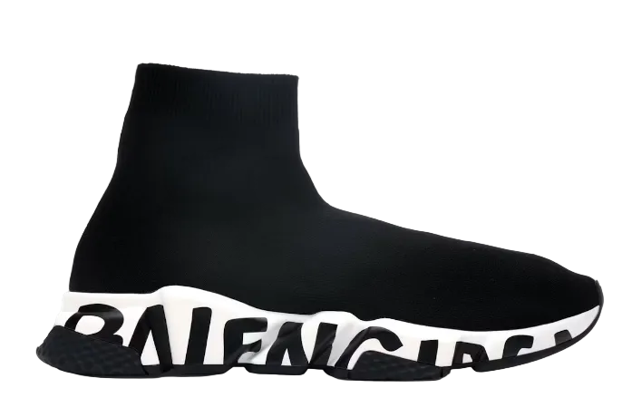 Balenciaga Speed Graffiti Black White Sneakers
